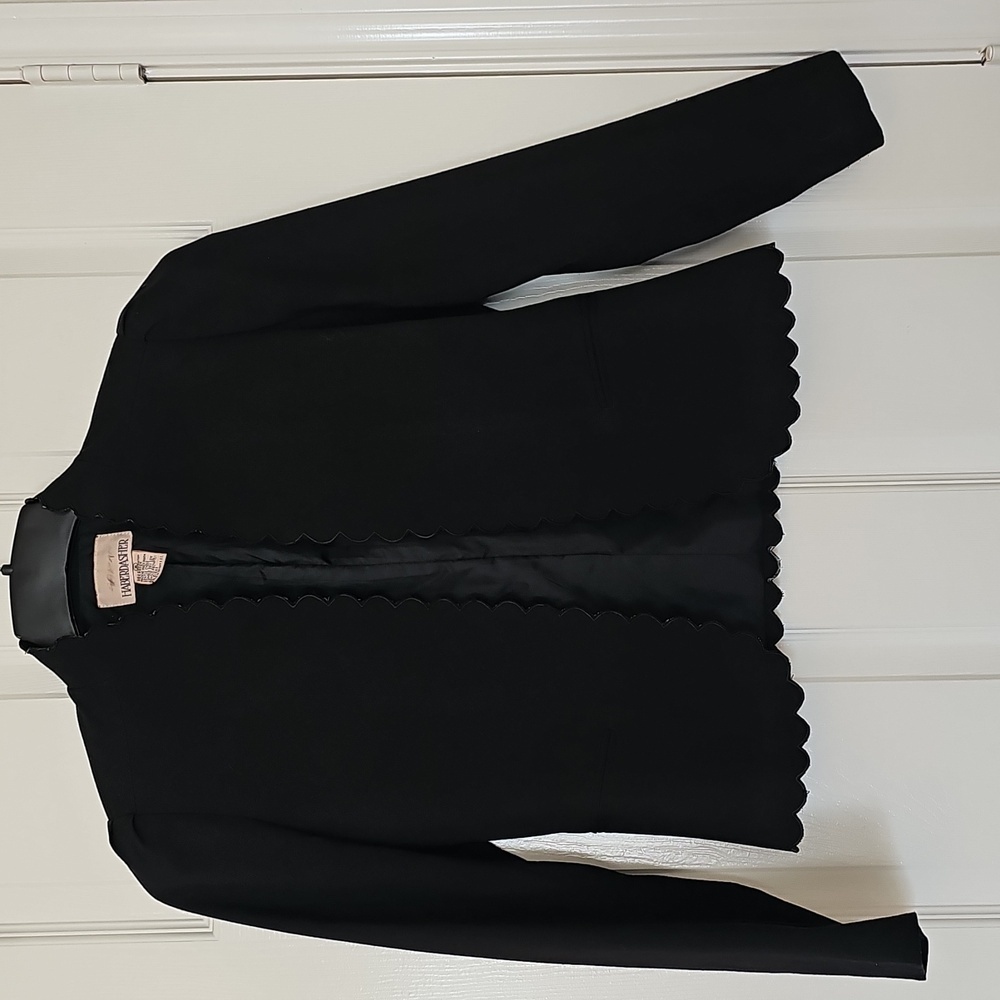 Vintage 80's Haberdasher Scalloped Long Sleeve Tailored  Cocktail Jacket Small